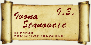 Ivona Stanovčić vizit kartica